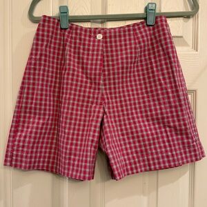 L.L. Bean Women's Red Plaid Shorts